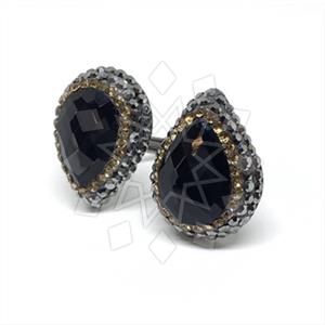 925 Sterling Silver Gem and Crystals Double Gemstone Rings