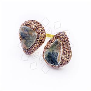 925 Sterling Silver Gem and Crystals Double Gemstone Rings