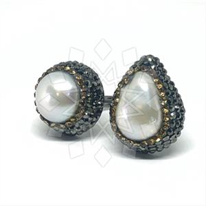 925 Sterling Silver Gem and Crystals Double Gemstone Rings