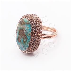 925 Sterling Silver Gem and Crystals Gemstone Rings