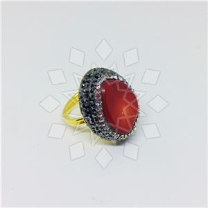 925 Sterling Silver Gem and Crystals Gemstone Rings