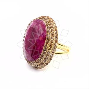 925 Sterling Silver Gem and Crystals Gemstone Rings