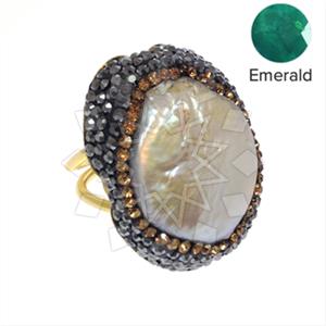 925 Sterling Silver Gem and Crystals Gemstone Rings