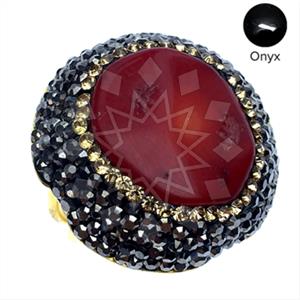 925 Sterling Silver Gem and Crystals Gemstone Rings