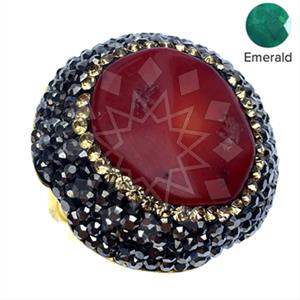 925 Sterling Silver Gem and Crystals Gemstone Rings