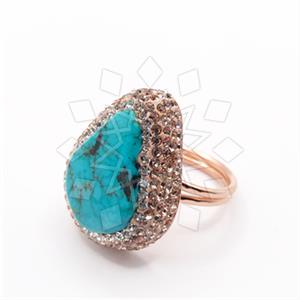 925 Sterling Silver Gem and Crystals Gemstone Rings