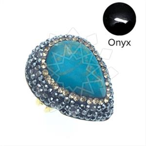 925 Sterling Silver Gem and Crystals Gemstone Rings