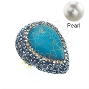 925 Sterling Silver Gem and Crystals Gemstone Rings