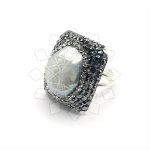 925 Sterling Silver Gem and Crystals Gemstone Rings