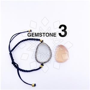 925 Sterling Silver Gem and Crystals Macrame String Bracelets