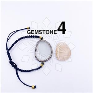 925 Sterling Silver Gem and Crystals Macrame String Bracelets