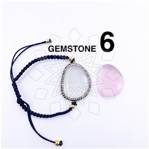 925 Sterling Silver Gem and Crystals Macrame String Bracelets