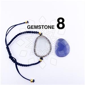 925 Sterling Silver Gem and Crystals Macrame String Bracelets