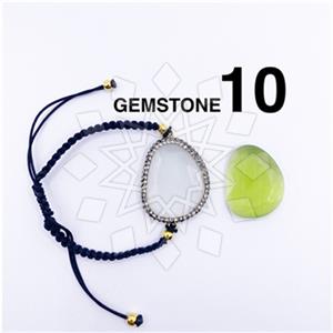 925 Sterling Silver Gem and Crystals Macrame String Bracelets