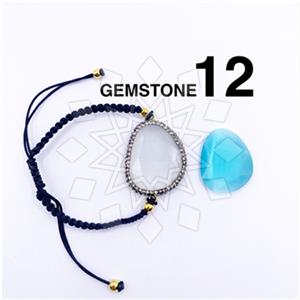 925 Sterling Silver Gem and Crystals Macrame String Bracelets