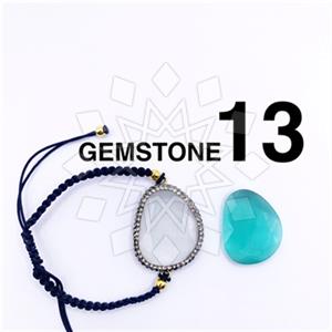 925 Sterling Silver Gem and Crystals Macrame String Bracelets