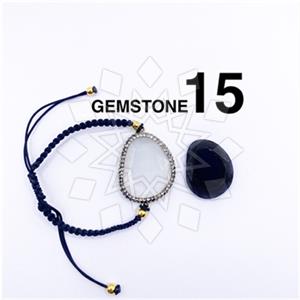 925 Sterling Silver Gem and Crystals Macrame String Bracelets