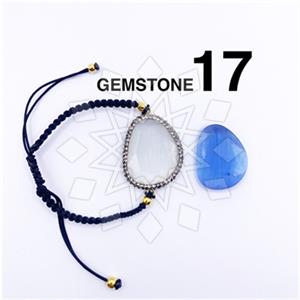 925 Sterling Silver Gem and Crystals Macrame String Bracelets