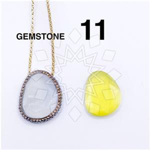 925 Sterling Silver Gem and Crystals Pendant Necklace