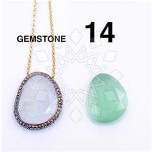 925 Sterling Silver Gem and Crystals Pendant Necklace