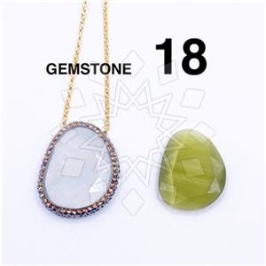 925 Sterling Silver Gem and Crystals Pendant Necklace