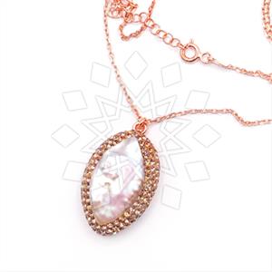 925 Sterling Silver Gem and Crystals Pendant Necklace