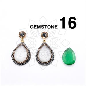 925 Sterling Silver Gem and Crystals Single Drop Earrings