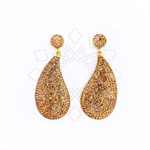 925 Sterling Silver Gem and Crystals Single Drop Earrings