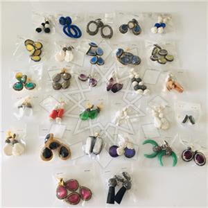 925 Sterling Silver Gem and Crystals Statement Earring Earrings