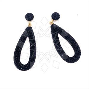 925 Sterling Silver Gem and Crystals Statement Earring