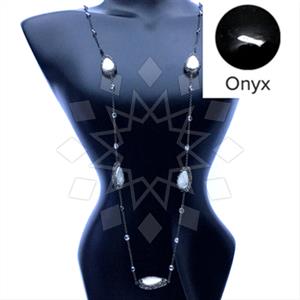 925 Sterling Silver Gem and Crystals Statement Necklace