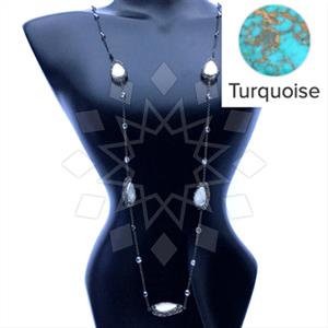 925 Sterling Silver Gem and Crystals Statement Necklace