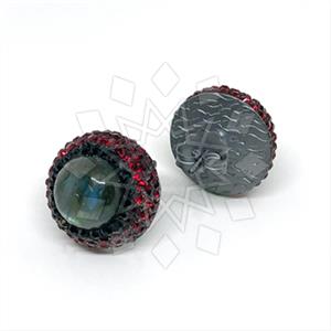 925 Sterling Silver Gem and Crystals Stud Earrings