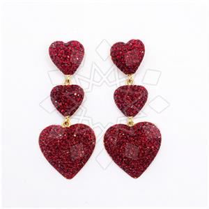 925 Sterling Silver Gem and Crystals Triple Drop Earrings