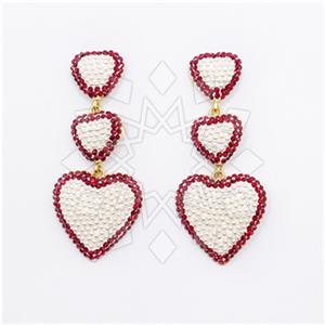 925 Sterling Silver Gem and Crystals Triple Drop Earrings