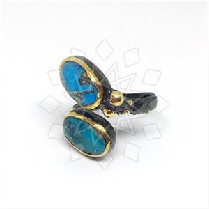 925 Sterling Silver Double Gemstone Rings