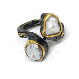 925 Sterling Silver Double Gemstone Rings
