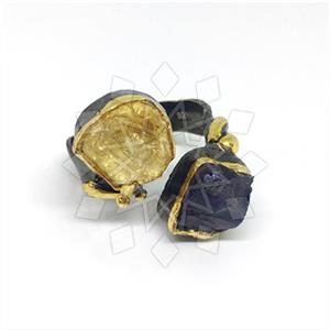 925 Sterling Silver Double Gemstone Rings