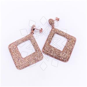 925 Sterling Silver Geometric Dangle Earrings