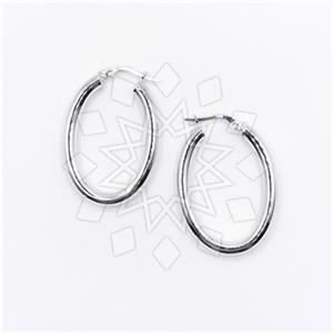 925 Sterling Silver Geometric Hoop Earrings