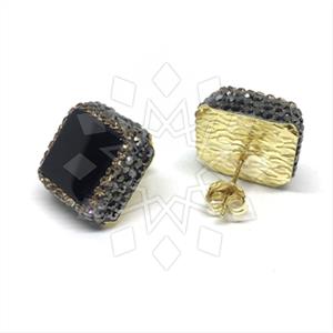 925 Sterling Silver Glittering  Stud Earrings