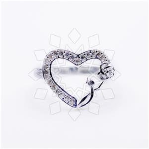 925 Sterling Silver Heart and Love Cocktail Fantasy Rings
