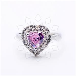 925 Sterling Silver Heart and Love Cocktail Fantasy Rings