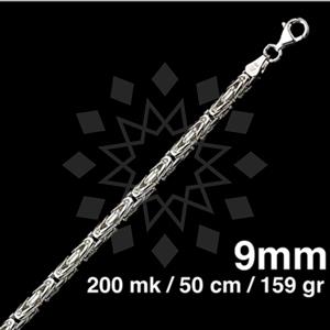 925 Sterling Silver Round Byzantine Chain Necklace 50CM 20 INCH