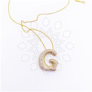 925 Sterling Silver Personalized Letter Pendant Necklace