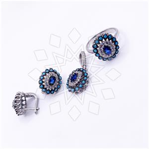 925 Sterling Silver Ring Earring Pendant Sets
