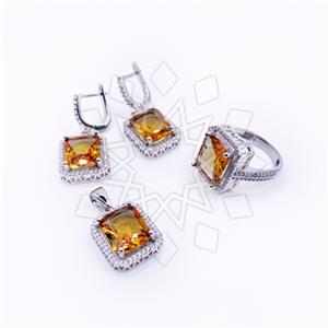 925 Sterling Silver Ring Earring Pendant 21 Sets Pacakge