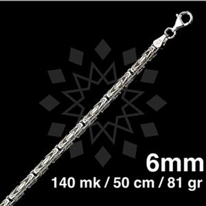 925 Sterling Silver Round Byzantine Chain Necklace 50CM 20 INCH