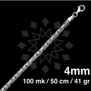 925 Sterling Silver Round Byzantine Chain Necklace 50CM 20 INCH