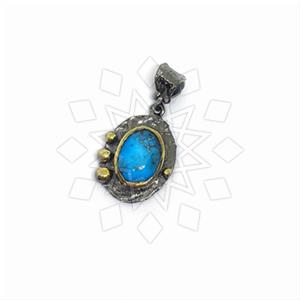 925 Sterling Silver Single Drop Gem Pendant